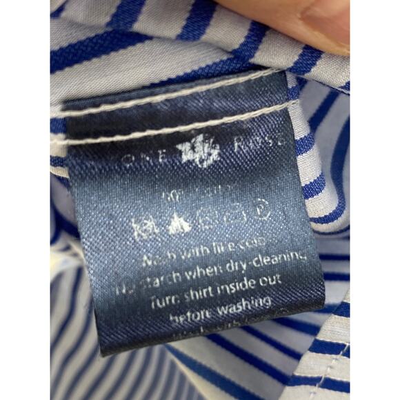 Stone Rose Black Rivet Striped Contrast Cuff Mens Button Down Shirt Size 2 Small - Picture 9 of 10